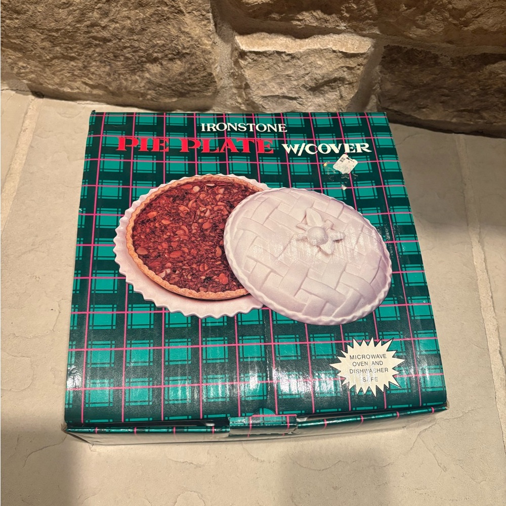 Ironstone Pie Plate with Cover